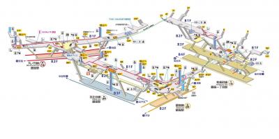 Map of Ginza station