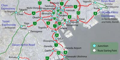 Map of Tokyo highway