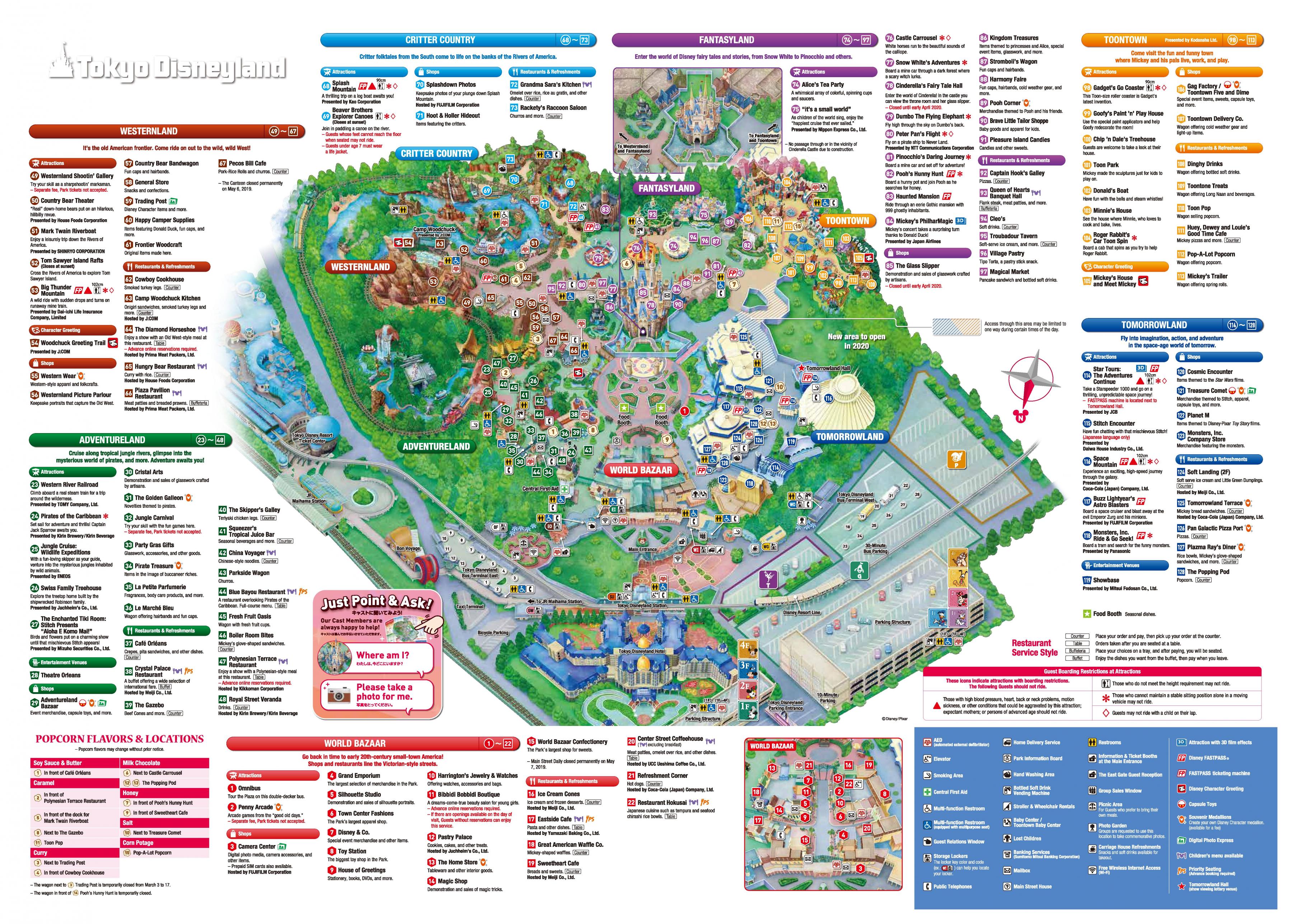 Tokyo Disneyland Map 