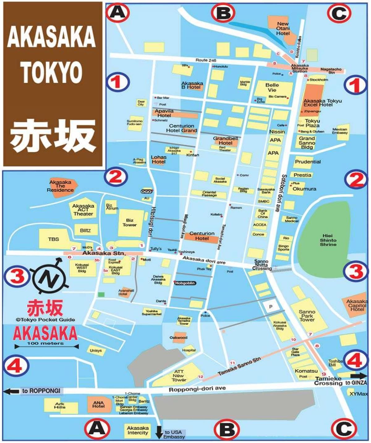 map of Akasaka Tokyo