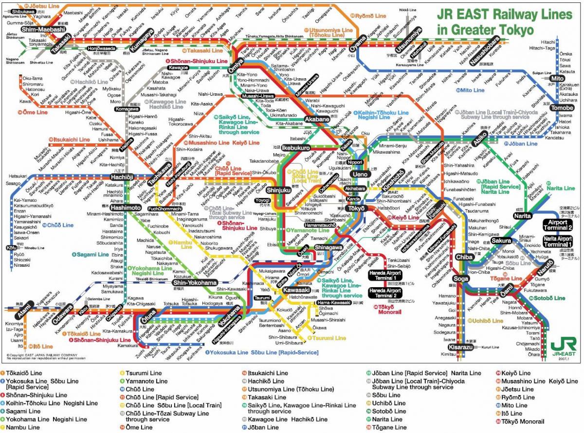 Jr Rail Map Tokyo 