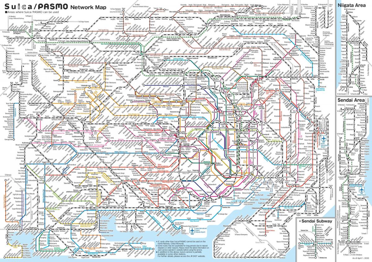suica pasmo network map