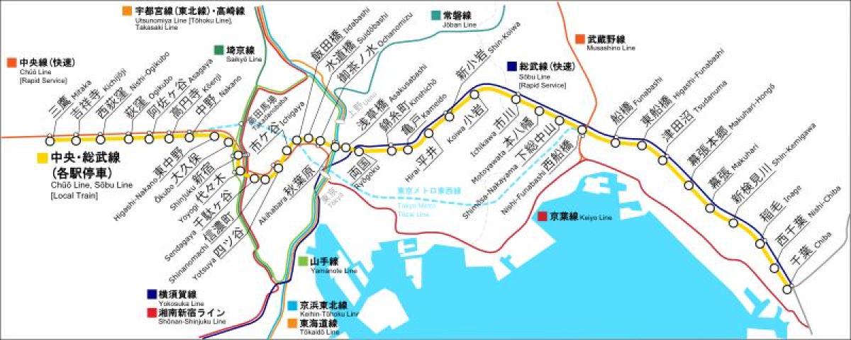 map of Sobu line
