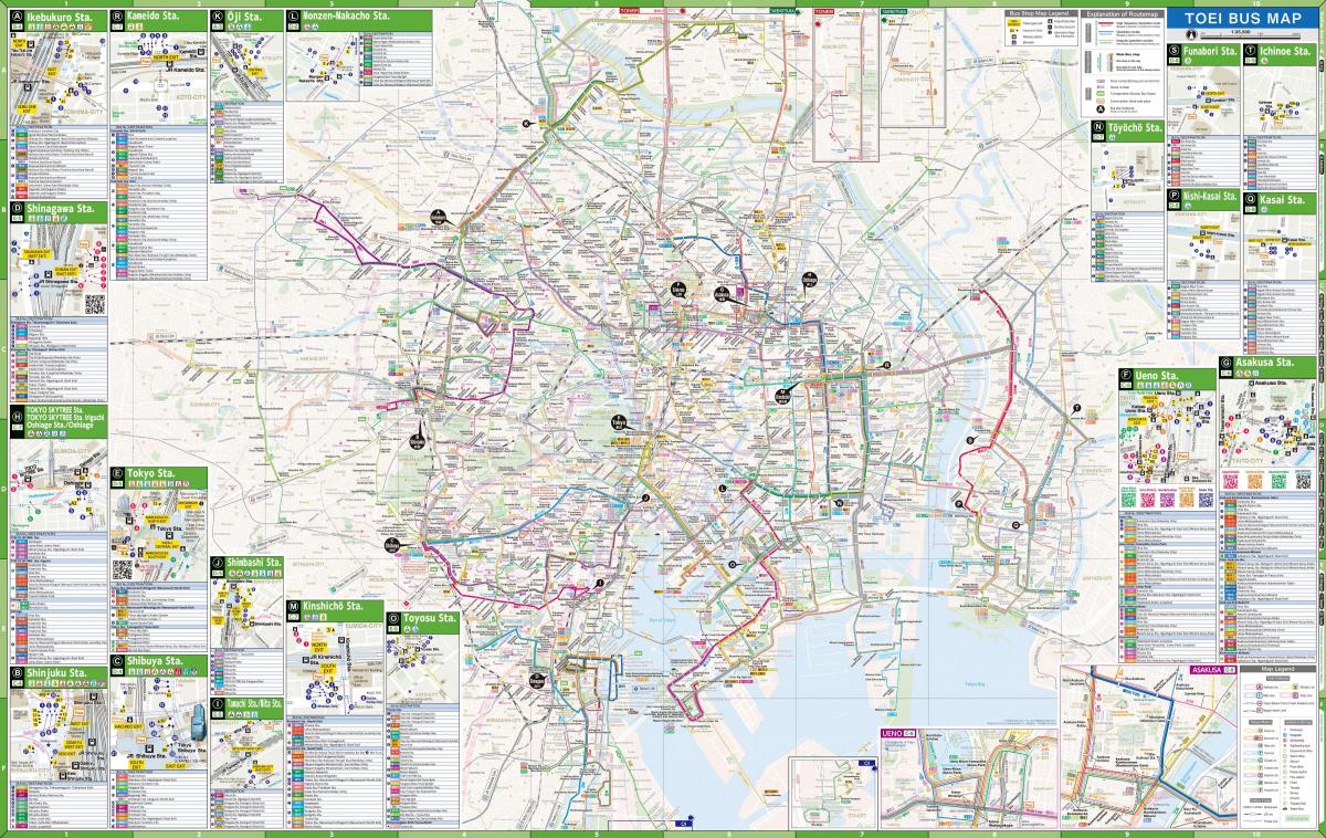 Tokyo city bus map