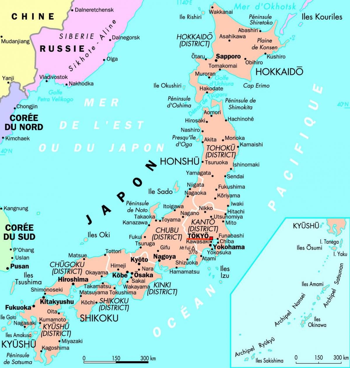 map of Japan Tokyo