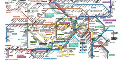 Tokyo JR train map