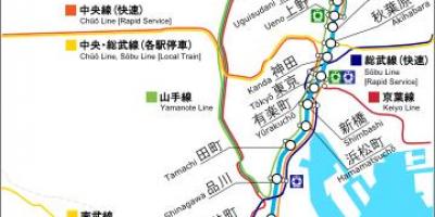 Map of Keihin tohoku line