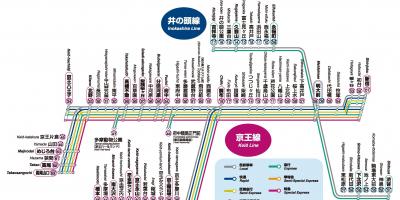 Keio train map
