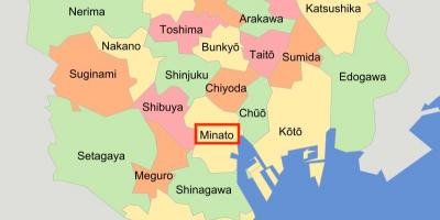 Minato ku Tokyo map