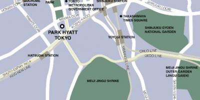 Map of park hyatt Tokyo