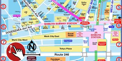 Shibuya map shopping