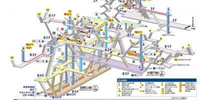 Shibuya metro station map