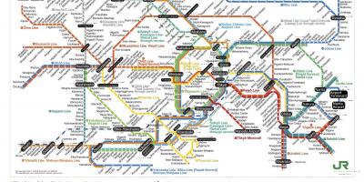 Tokyo JR east map - JR east Tokyo map (Kantō - Japan)