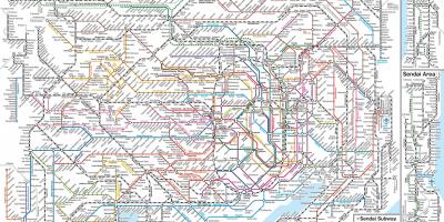 Japan rail map Tokyo