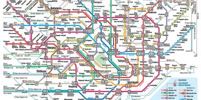 Tokyo subway map in english